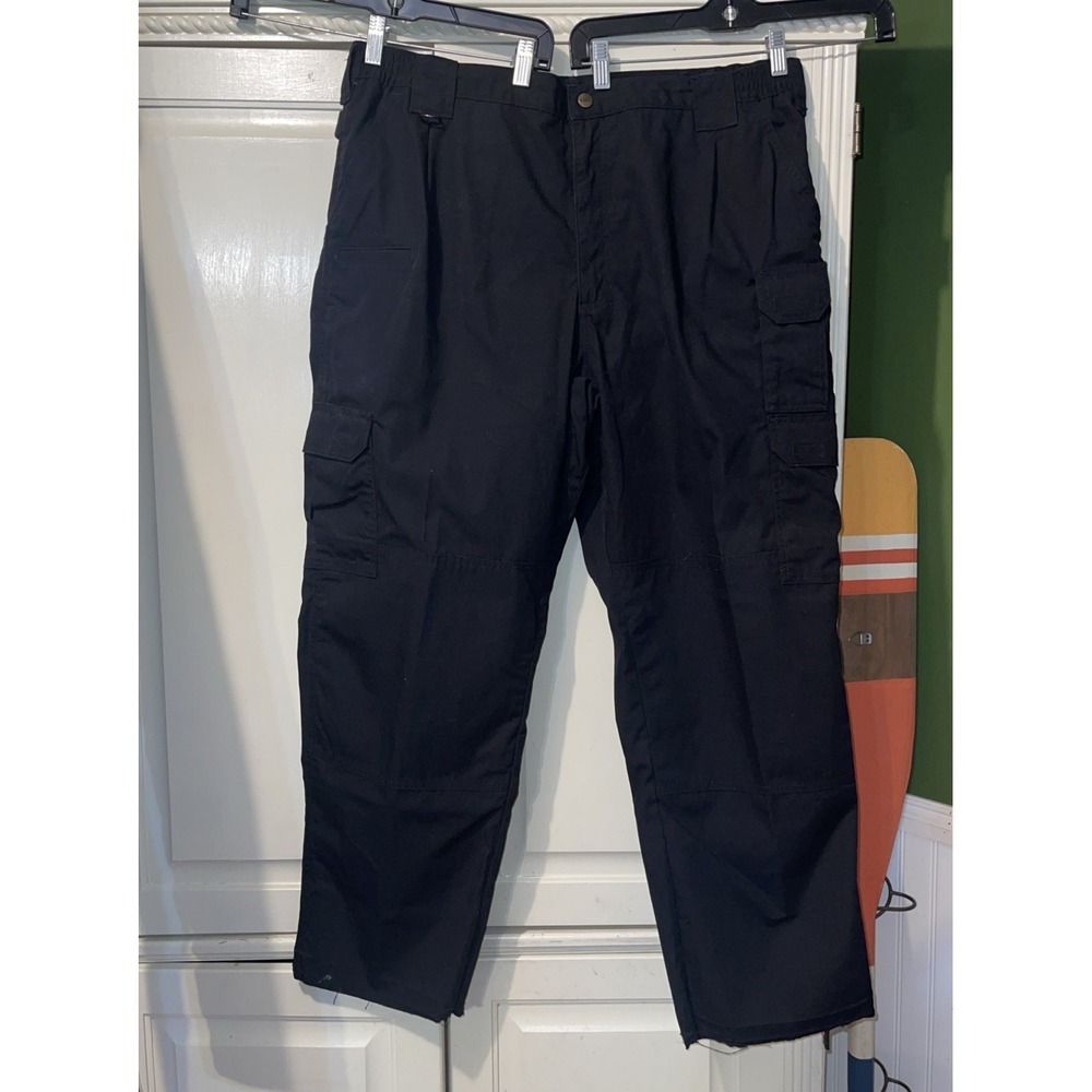 5.11 Tactical Pants Men 42x30 Black Cargo Pockets Rip Stop